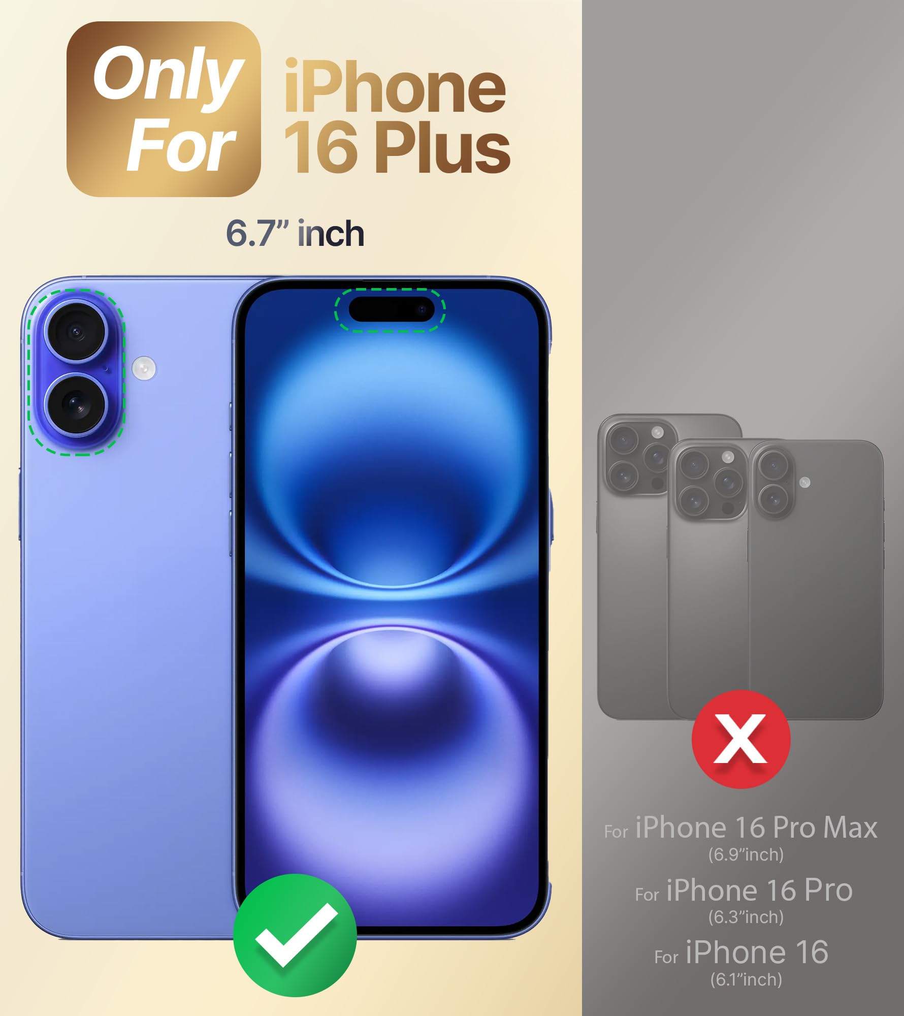 CUSTYPG iPhone16plusケース❤︎ Amazon.com: XYZ for iPhone 16 Plus Case with Stand, Phone Case